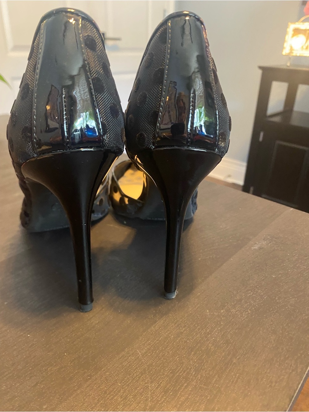 Jessica Simpson Black Patent Pointed Stiletto Heels